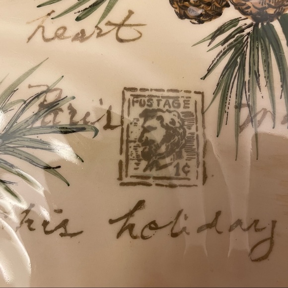 Maxcera “Warm Wishes” Plate/Creamer/Sugar Bowl Set - Seasons Greetings Cardinals - Picture 7 of 16